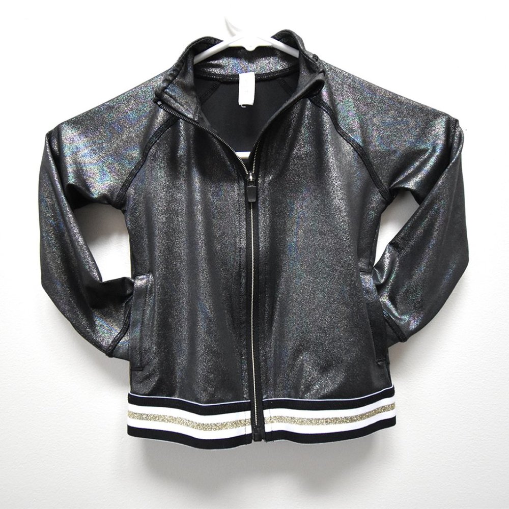 Sparkly zip track jacket